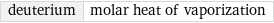 deuterium | molar heat of vaporization