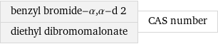 benzyl bromide-α, α-d 2 diethyl dibromomalonate | CAS number