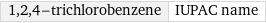 1, 2, 4-trichlorobenzene | IUPAC name