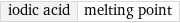 iodic acid | melting point