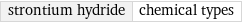 strontium hydride | chemical types