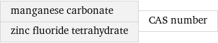 manganese carbonate zinc fluoride tetrahydrate | CAS number