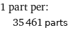 1 part per:  | 35461 parts