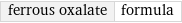 ferrous oxalate | formula