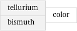 tellurium bismuth | color