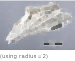  (using radius=2)