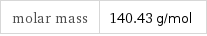 molar mass | 140.43 g/mol