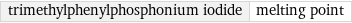 trimethylphenylphosphonium iodide | melting point