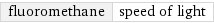 fluoromethane | speed of light