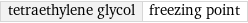 tetraethylene glycol | freezing point