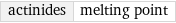 actinides | melting point