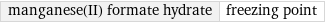 manganese(II) formate hydrate | freezing point