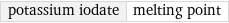 potassium iodate | melting point