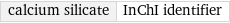 calcium silicate | InChI identifier