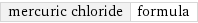 mercuric chloride | formula