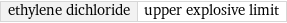 ethylene dichloride | upper explosive limit