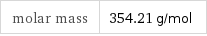 molar mass | 354.21 g/mol