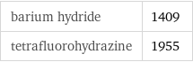 barium hydride | 1409 tetrafluorohydrazine | 1955