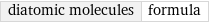 diatomic molecules | formula