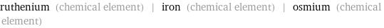 ruthenium (chemical element) | iron (chemical element) | osmium (chemical element)