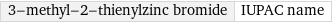 3-methyl-2-thienylzinc bromide | IUPAC name