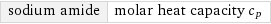 sodium amide | molar heat capacity c_p