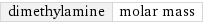 dimethylamine | molar mass