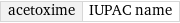 acetoxime | IUPAC name