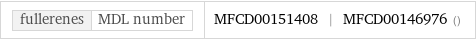 fullerenes | MDL number | MFCD00151408 | MFCD00146976 ()