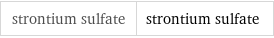 strontium sulfate | strontium sulfate