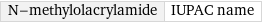 N-methylolacrylamide | IUPAC name