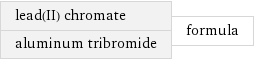 lead(II) chromate aluminum tribromide | formula