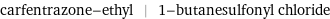 carfentrazone-ethyl | 1-butanesulfonyl chloride