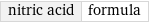 nitric acid | formula