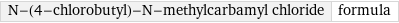 N-(4-chlorobutyl)-N-methylcarbamyl chloride | formula