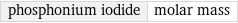 phosphonium iodide | molar mass