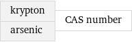 krypton arsenic | CAS number