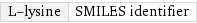 L-lysine | SMILES identifier