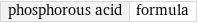 phosphorous acid | formula