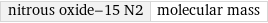 nitrous oxide-15 N2 | molecular mass