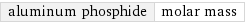 aluminum phosphide | molar mass