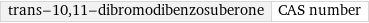 trans-10, 11-dibromodibenzosuberone | CAS number