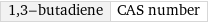 1, 3-butadiene | CAS number