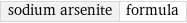 sodium arsenite | formula