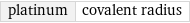 platinum | covalent radius