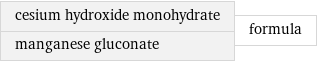 cesium hydroxide monohydrate manganese gluconate | formula