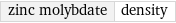 zinc molybdate | density