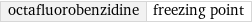 octafluorobenzidine | freezing point