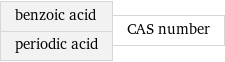 benzoic acid periodic acid | CAS number