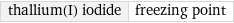 thallium(I) iodide | freezing point